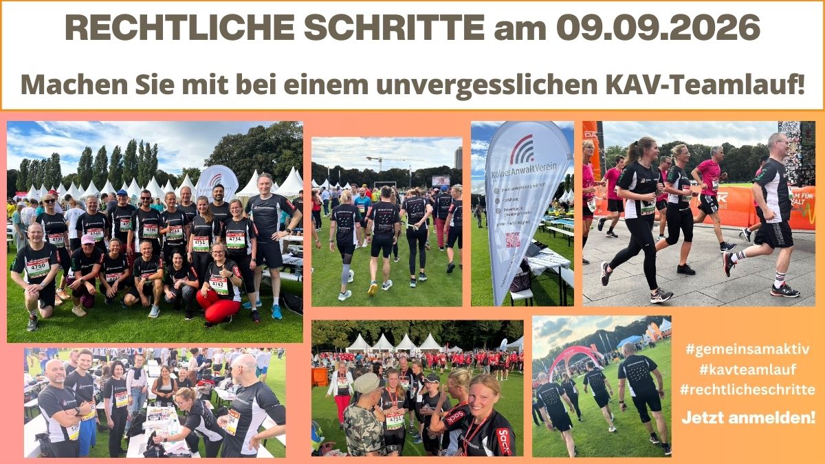 KAV RECHTLICHE SCHRITTE 26 b2run26 weiss