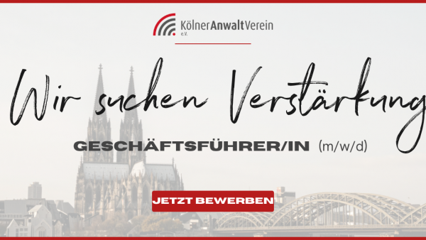 Stellenanzeige Koelner Anwaltverein GF